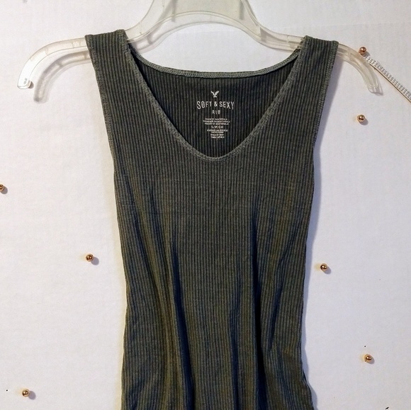 American Eagle Outfitters Tops - A&E Soft & Sexy Ribbed Lace Up Back Body Suit